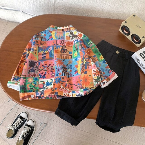 Graffiti Jacket Boy Cotton | Autumn Jacket Teen Boys 2019 | Kids