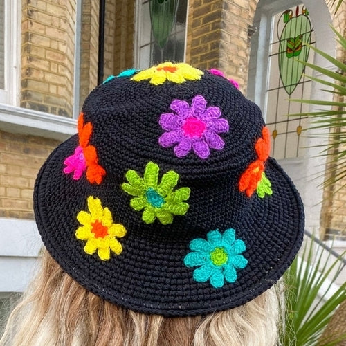 Flowers Everwhere Crochet Bucket