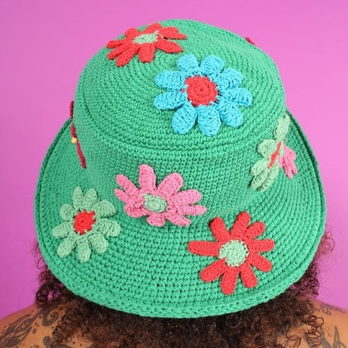 Flowers Everwhere Crochet Bucket