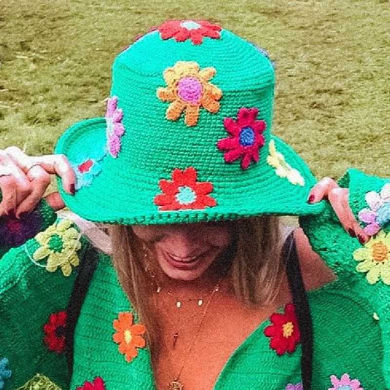 Flowers Everwhere Crochet Bucket