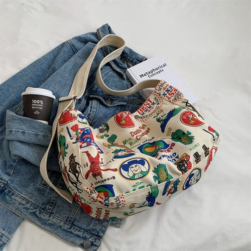 Canvas Shoulder Commuter Bag | Canvas Crossbody Bag | Canvas Messenger