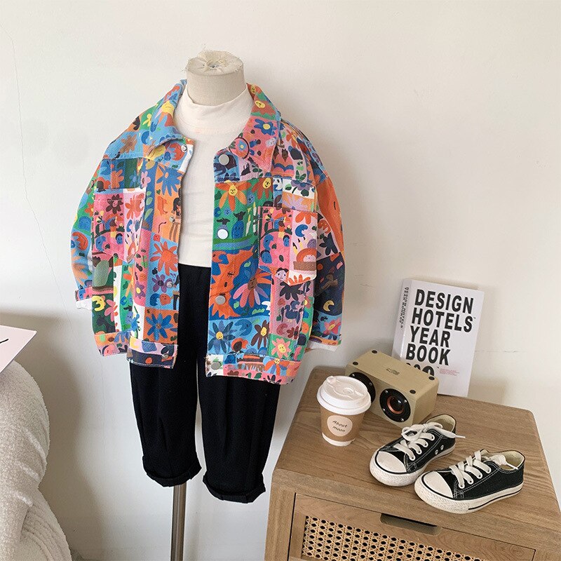 Graffiti Jacket Boy Cotton | Autumn Jacket Teen Boys 2019 | Kids