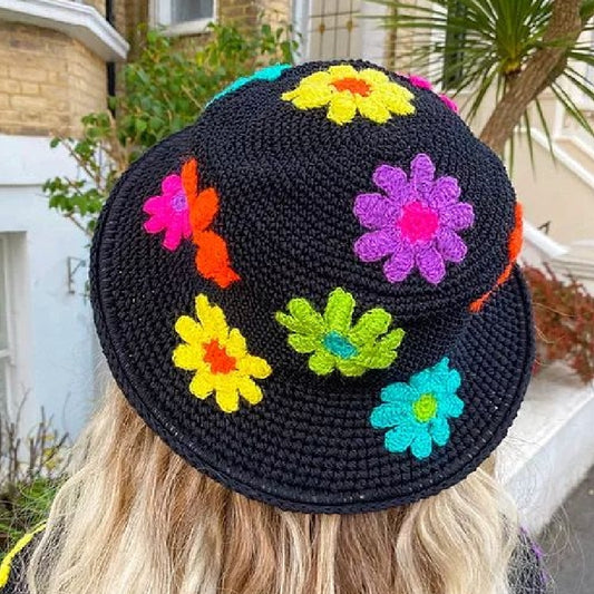 Flowers Everwhere Crochet Bucket