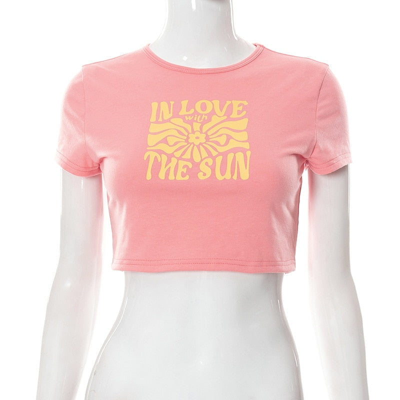 IN LOVE THE SUN Floral Slim Baby Tshirt